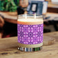 Scented Candle - Purple Floral Design