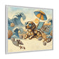Dachshund on the Beach Wall Art