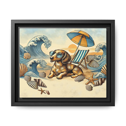 Dachshund on the Beach Wall Art
