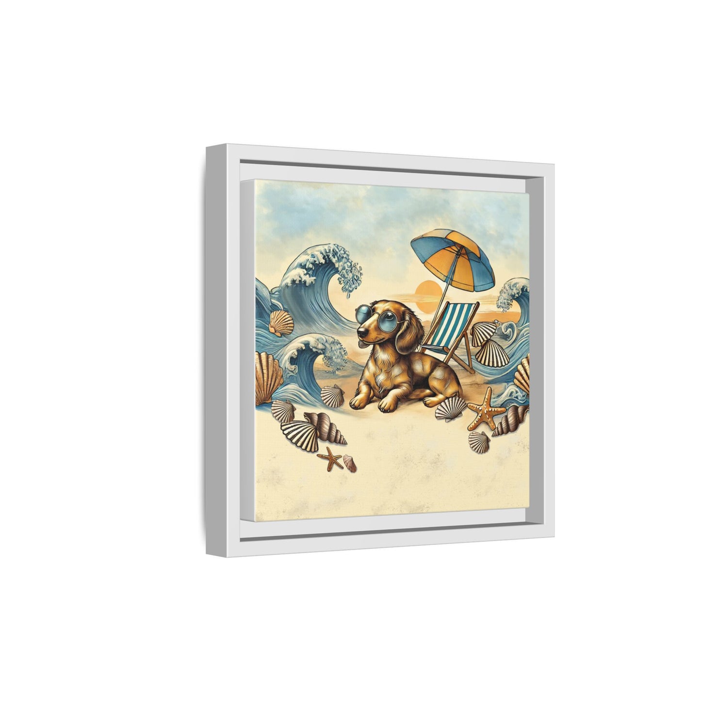 Dachshund on the Beach Wall Art
