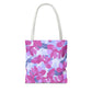 Beautiful Floral Tote Bag in Purple