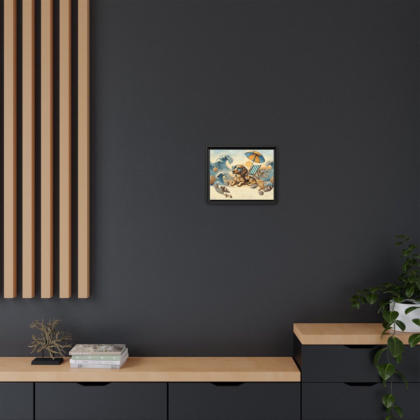 Dachshund on the Beach Wall Art