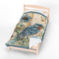 Vintage Bluebird Velveteen Plush Blanket — Soft Velvety Throw