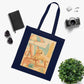 Retro Dachshund Cotton Tote Bag - Beach bag, shopping bag, Dachshund Mom Gift, Dachshund Lover, Doxie, Weeny Dog gift, Dog Mom Gift
