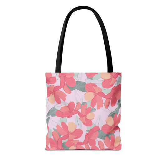 Beautiful Floral Tote Bag in Pink