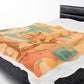 Plush Blanket - Retro Dachshund Design