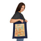 Retro Dachshund Cotton Tote Bag - Beach bag, shopping bag, Dachshund Mom Gift, Dachshund Lover, Doxie, Weeny Dog gift, Dog Mom Gift
