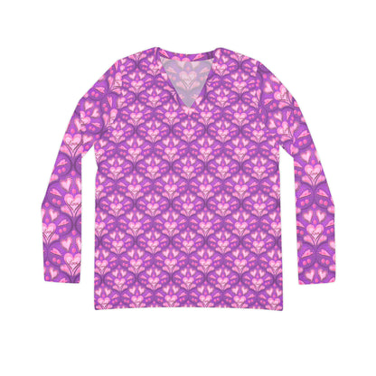 Hearts & Love Women's Long Sleeve V-neck Shirt