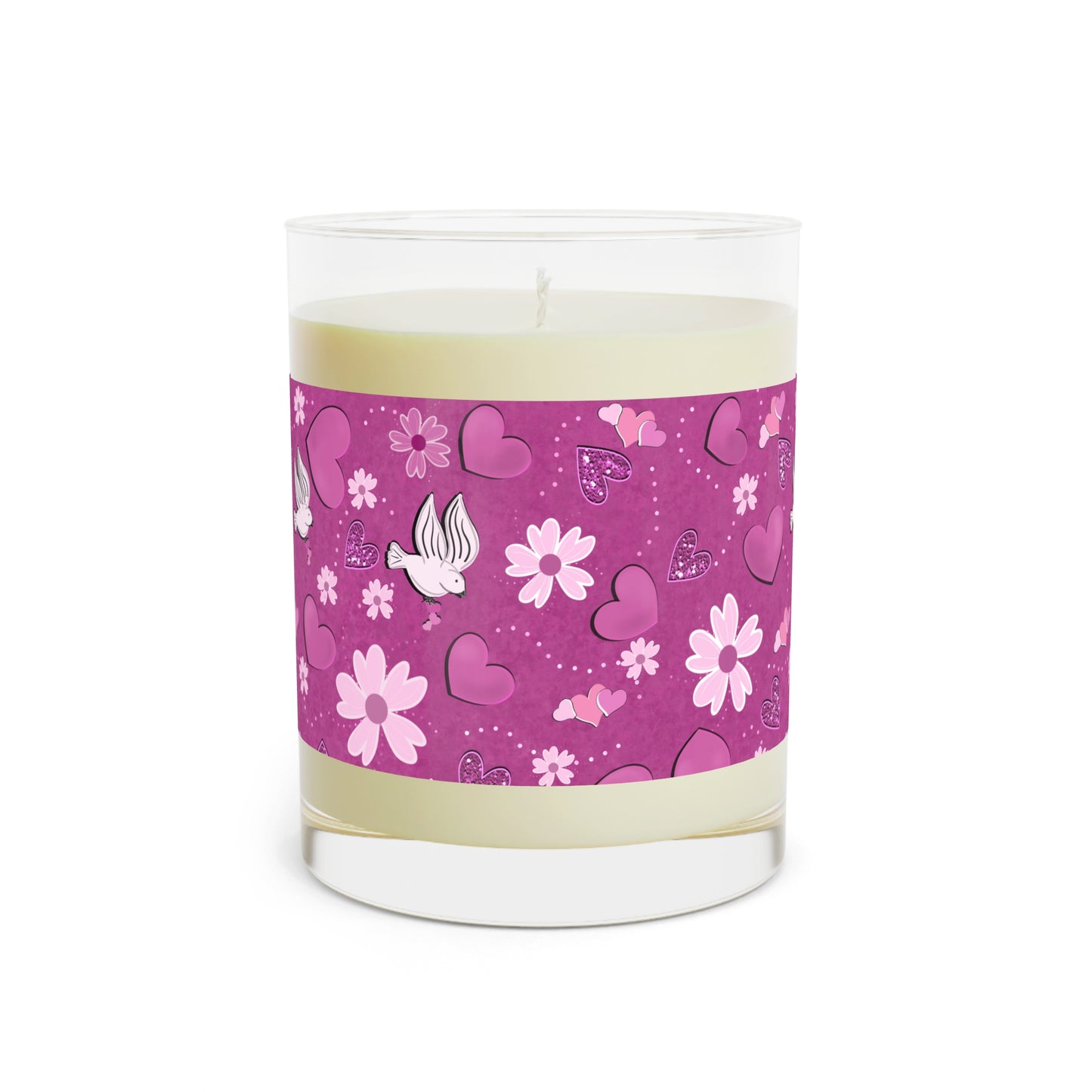 Hearts Design Scented Candle