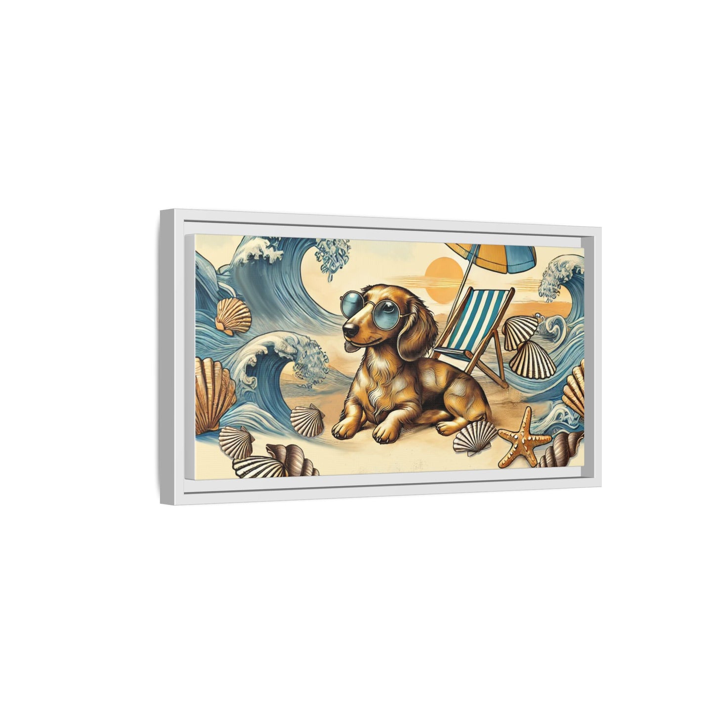 Dachshund on the Beach Wall Art