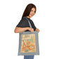 Retro Dachshund Cotton Tote Bag - Beach bag, shopping bag, Dachshund Mom Gift, Dachshund Lover, Doxie, Weeny Dog gift, Dog Mom Gift