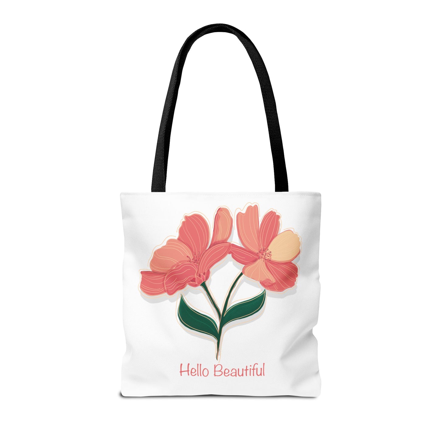 Hello Beautiful Floral Tote Bag