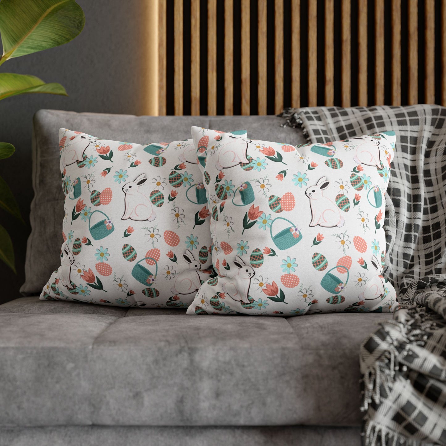 Easter Bunny Pillowcase Cover