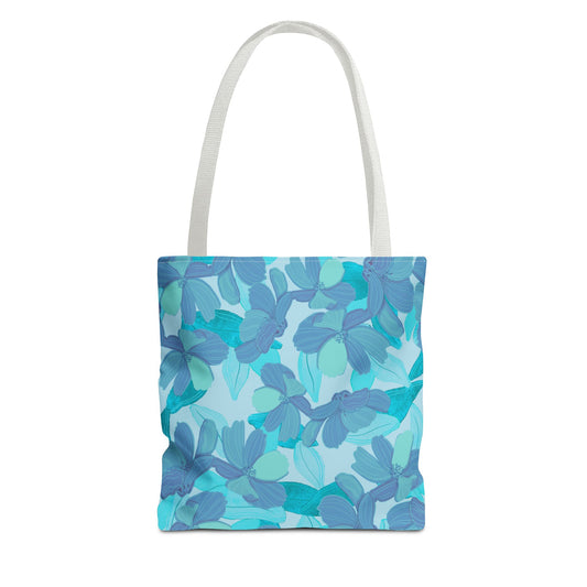 Beautiful Floral Tote Bag- Blue