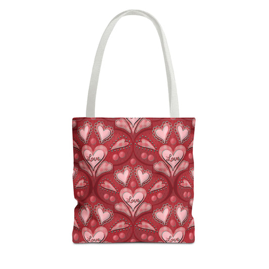 Red Hearts Tote Bag