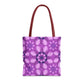 Purple Floral Tote Bag