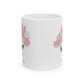 Pink Flowers Hello Beautiful Ceramic Mug (11oz, 15oz)