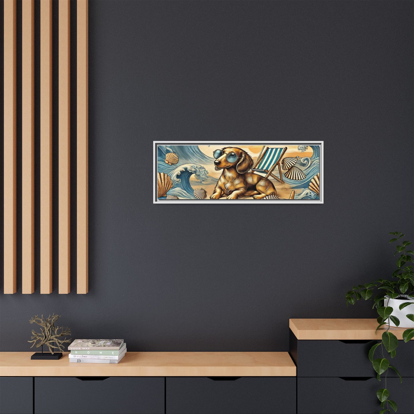 Dachshund on the Beach Wall Art
