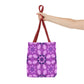 Purple Floral Tote Bag