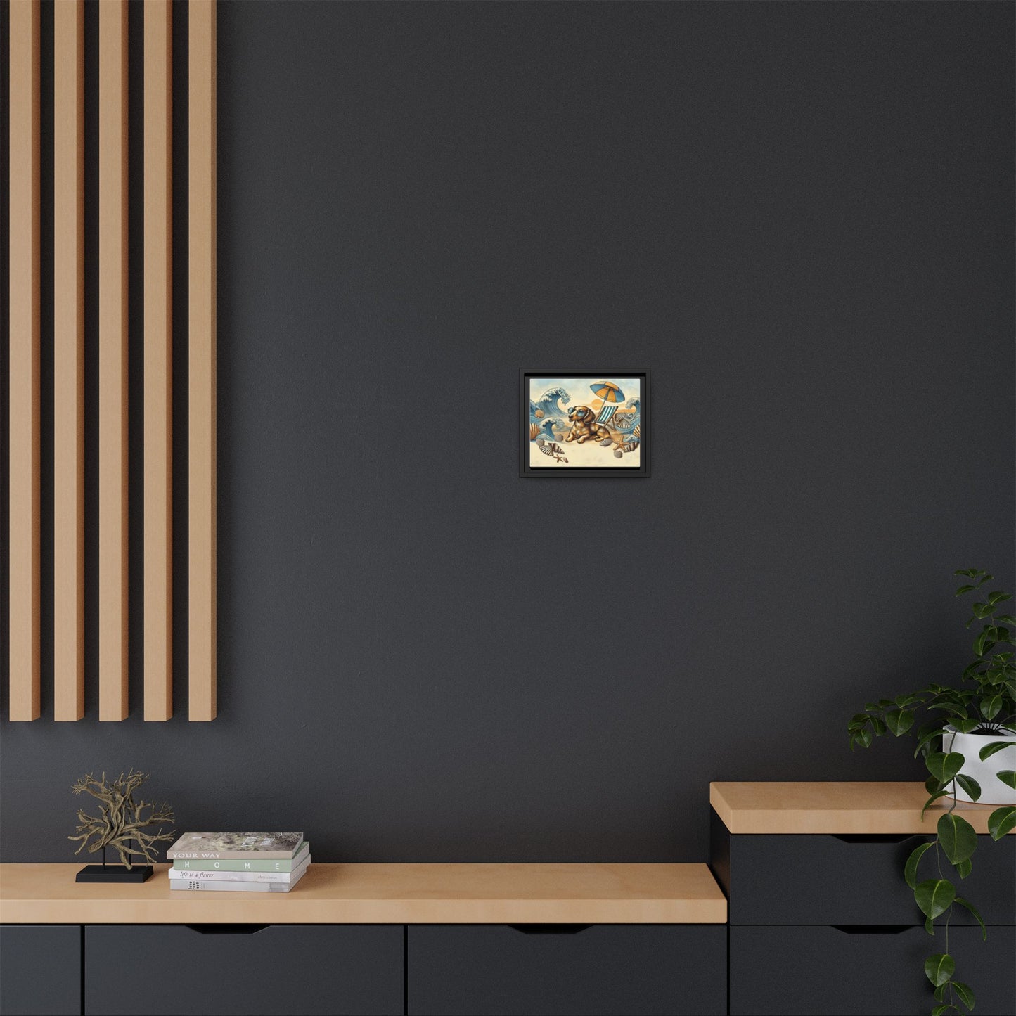 Dachshund on the Beach Wall Art