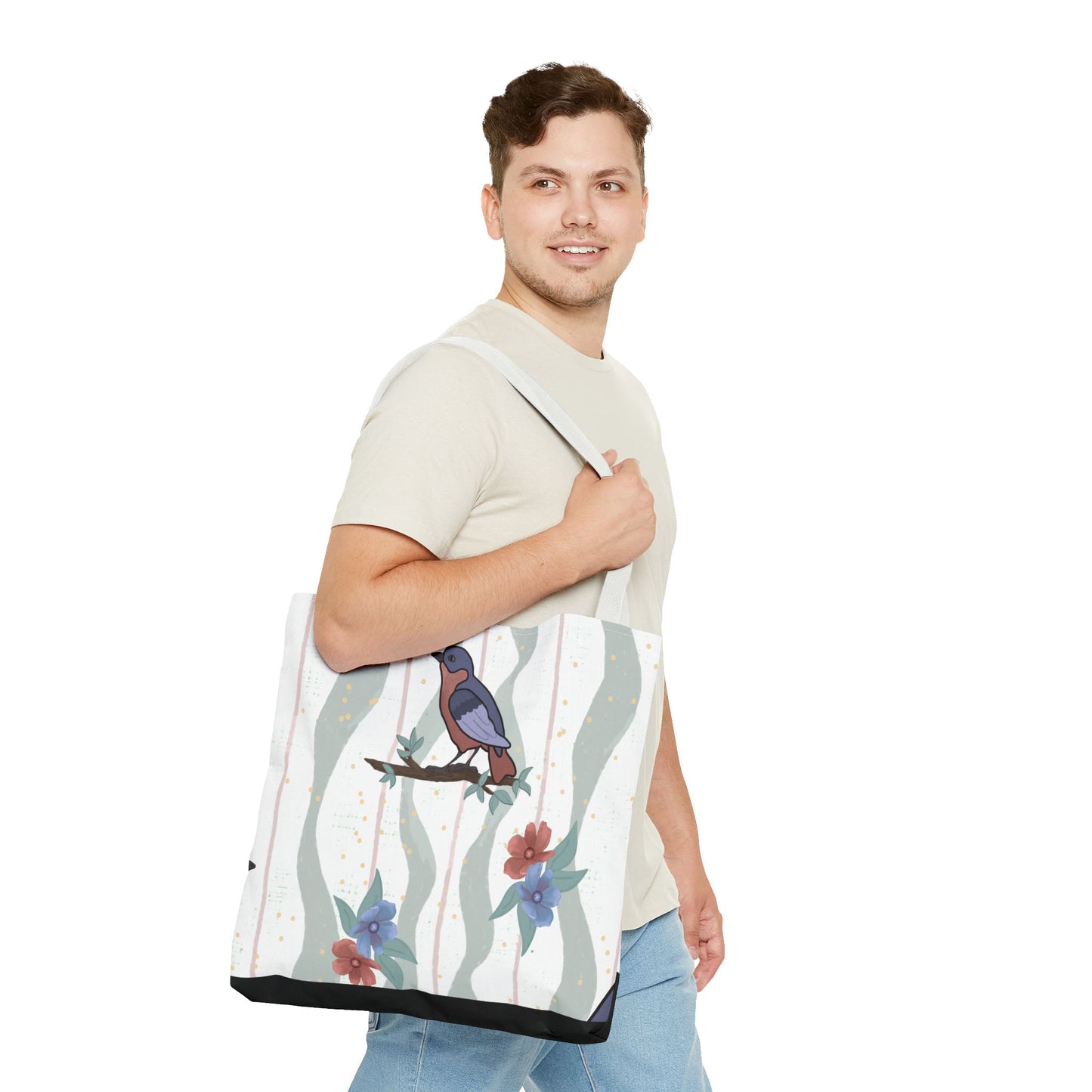 Birds and Flowers Tote Bag