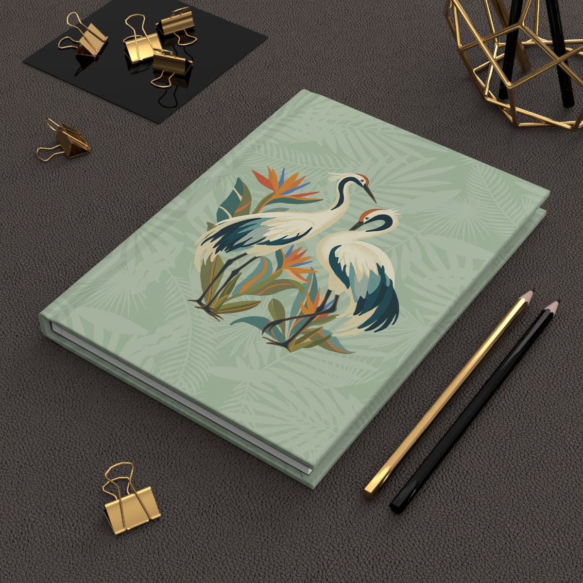 Heron Botanical Hardcover Journal