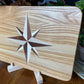 White Oak Charcuterie Board with Compass Rose Inlay - Handcrafted Woodwork
