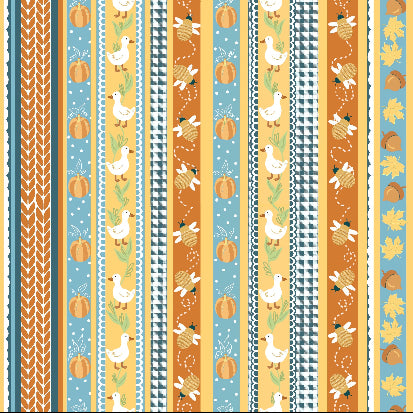Gooseberry Stripes- Blue