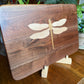 Walnut Charcuterie Board with Dragonfly Inlay - Handcrafted Woodwork
