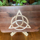 Walnut Charcuterie Board - Celtic Knot (triquetra) Maple Inlay.