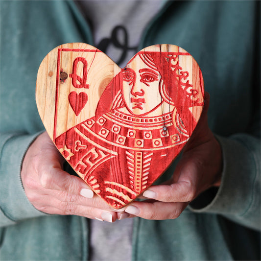 Queen of Hearts Pallet Wood Hearts