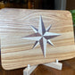 White Oak Charcuterie Board with Compass Rose Inlay - Handcrafted Woodwork