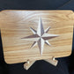 White Oak Charcuterie Board with Compass Rose Inlay - Handcrafted Woodwork