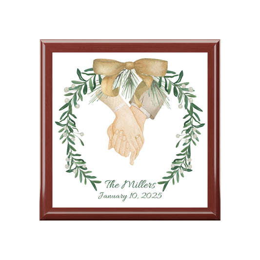Personalized Jewelry Box Custom Keepsake Anniversary Gift  Wedding Memory Box Bridal Shower Gift for Her Customized Marriage Present