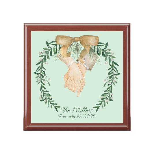 Personalized Jewelry Box Custom Keepsake Anniversary Gift  Wedding Memory Box Bridal Shower Gift for Her Customized Marriage Present